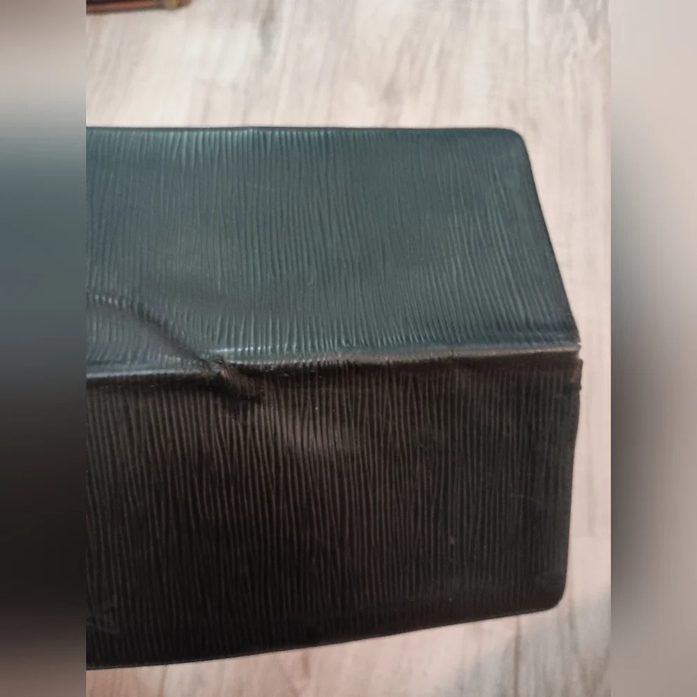 Louis Vuitton Epi Black Long Bifold Wallet/ check book